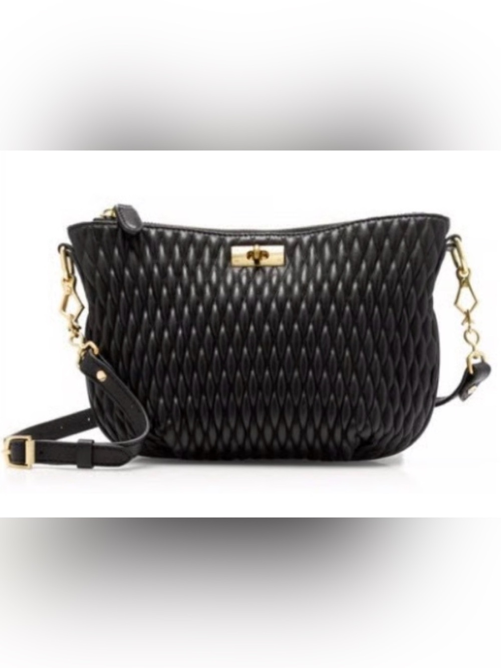 J. Crew Baby Brampton Quilted Leather Hobo Crossbody Bag